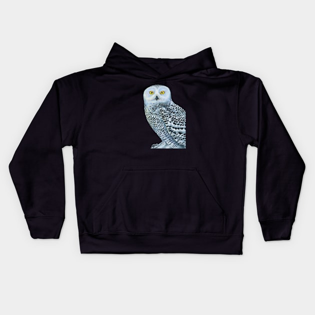 Snowy Owl Kids Hoodie by Tim Jeffs Art